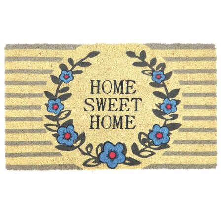 First Concept PVC Backed Coir Door Mat - Bleach Printed FC-83439